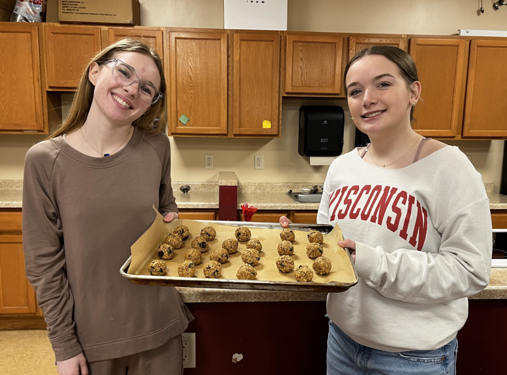 Students showing off their yummy power balls!