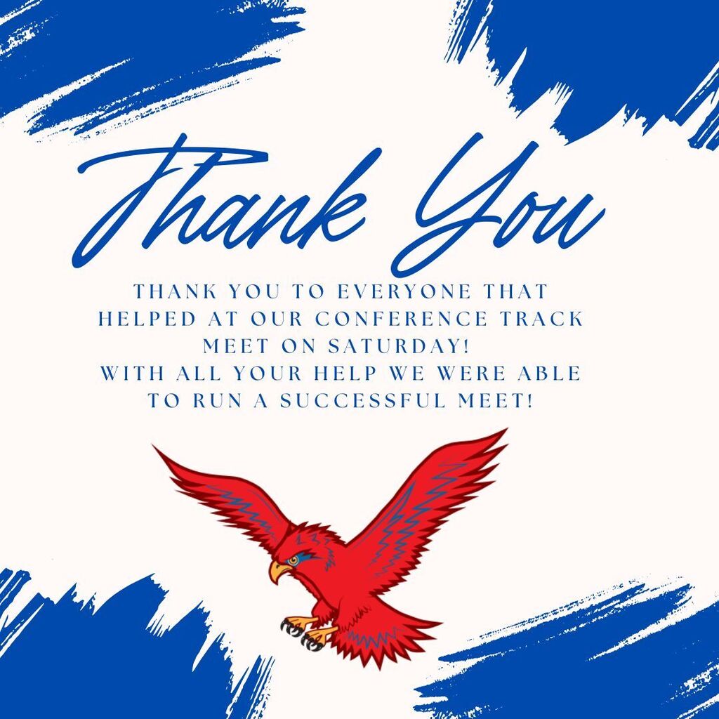 Thank you for helping at Conference Track Meet
