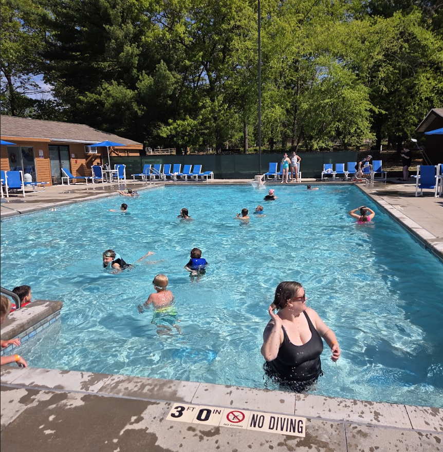Students swimming