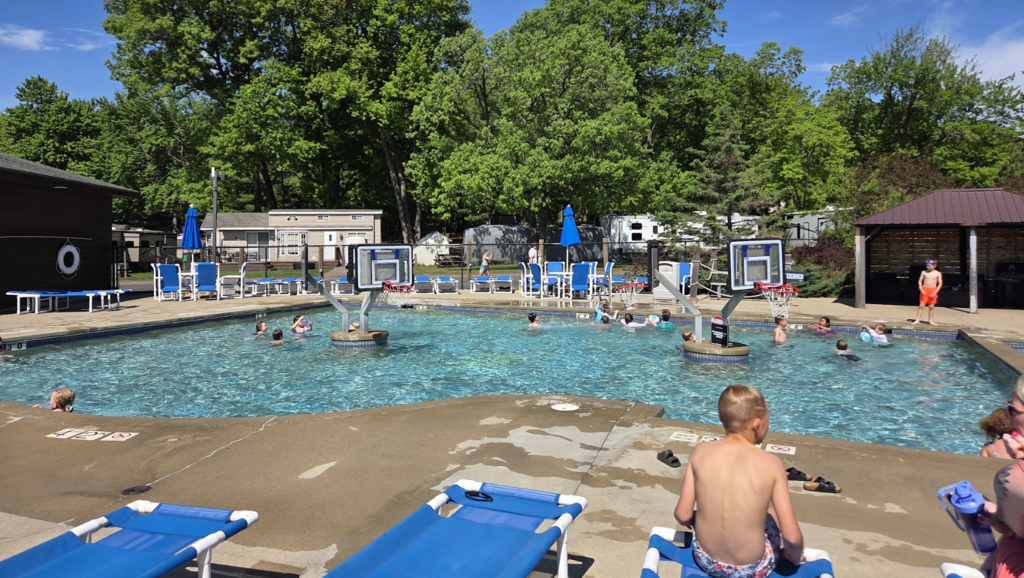 Students swimming