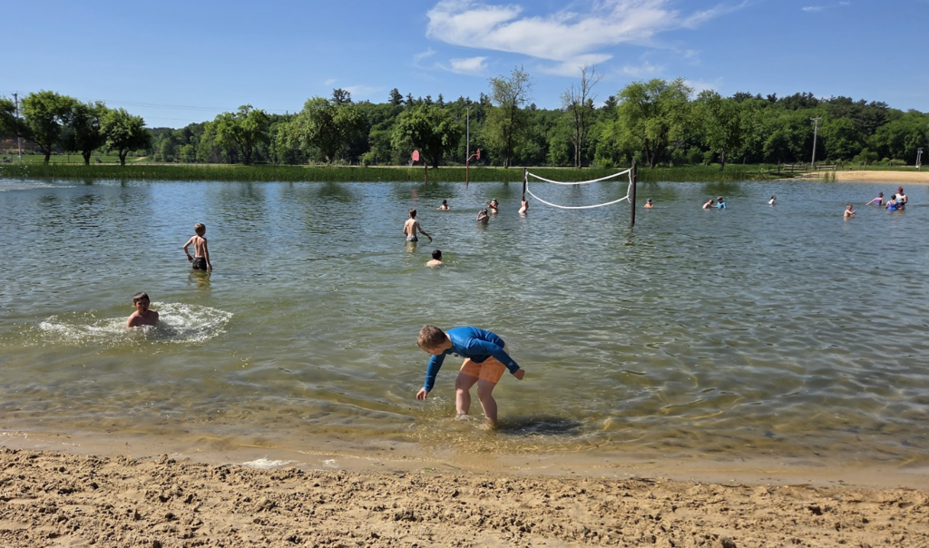 Students swimming