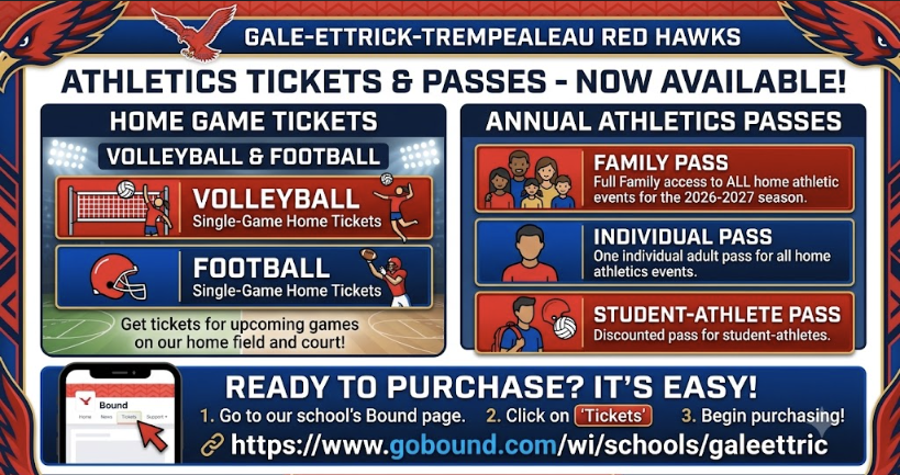 It’s time to gear up for the upcoming sports seasons! Tickets for all volleyball and football home games are now available through Bound. Get your single-game tickets or grab an Annual Athletics Pass to catch all the action. We have options for everyone: Family Passes, Individual Passes, Student-Athlete Passes!