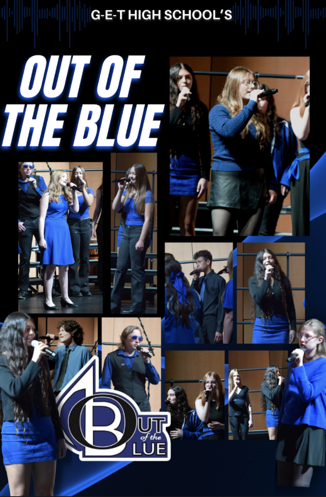 Photograph of Out of the Blue A Cappella Group.