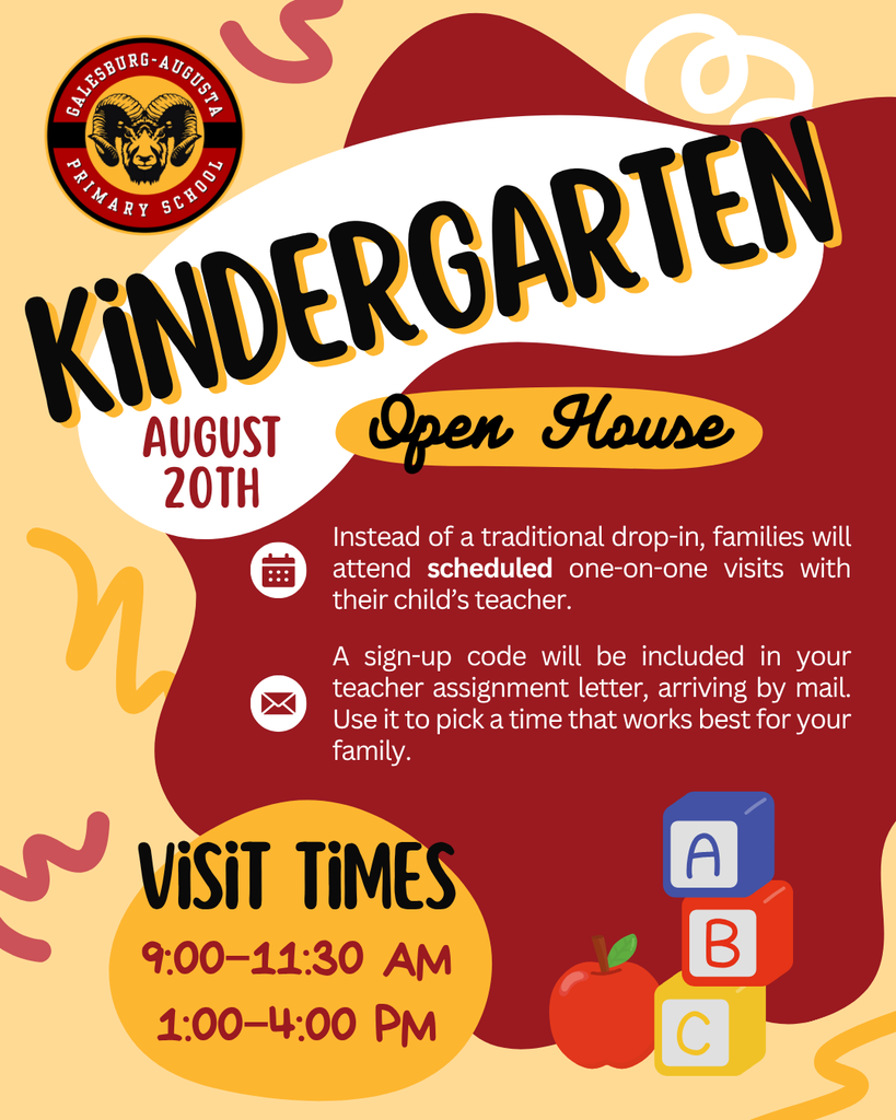 Red and gold kindergarten flyer