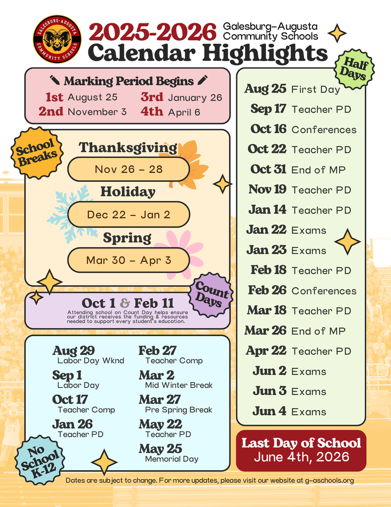 Calendar Highlights