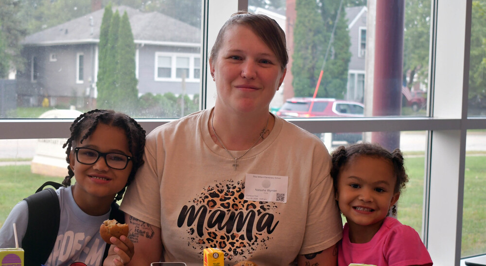 Students and Mom