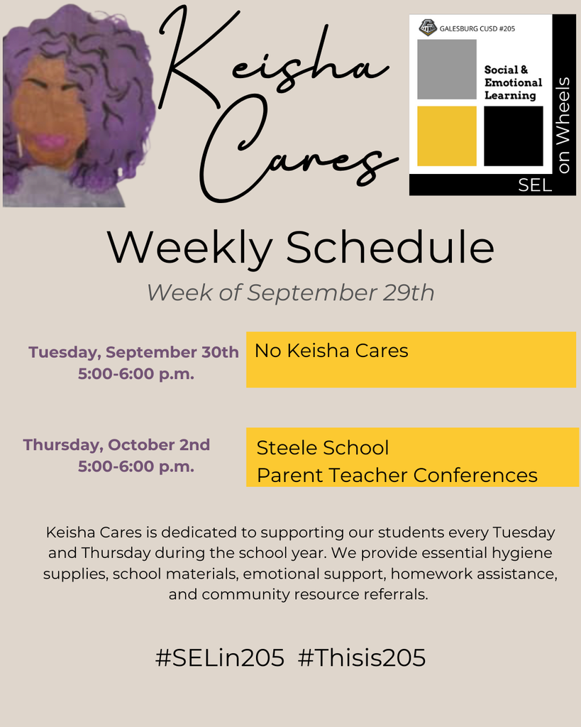 Keisha Cares  Schedule 