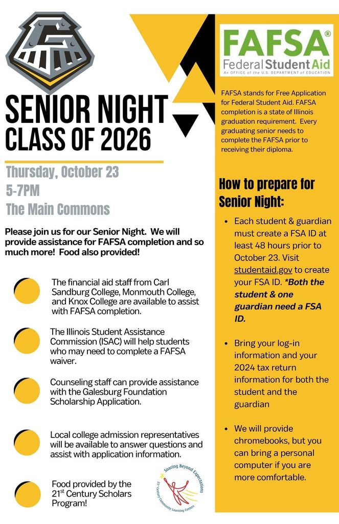 Senior Night Flyer