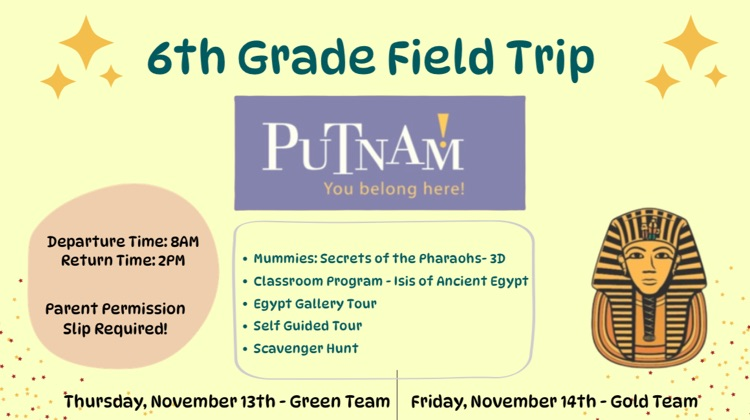6th Grade Field Trip