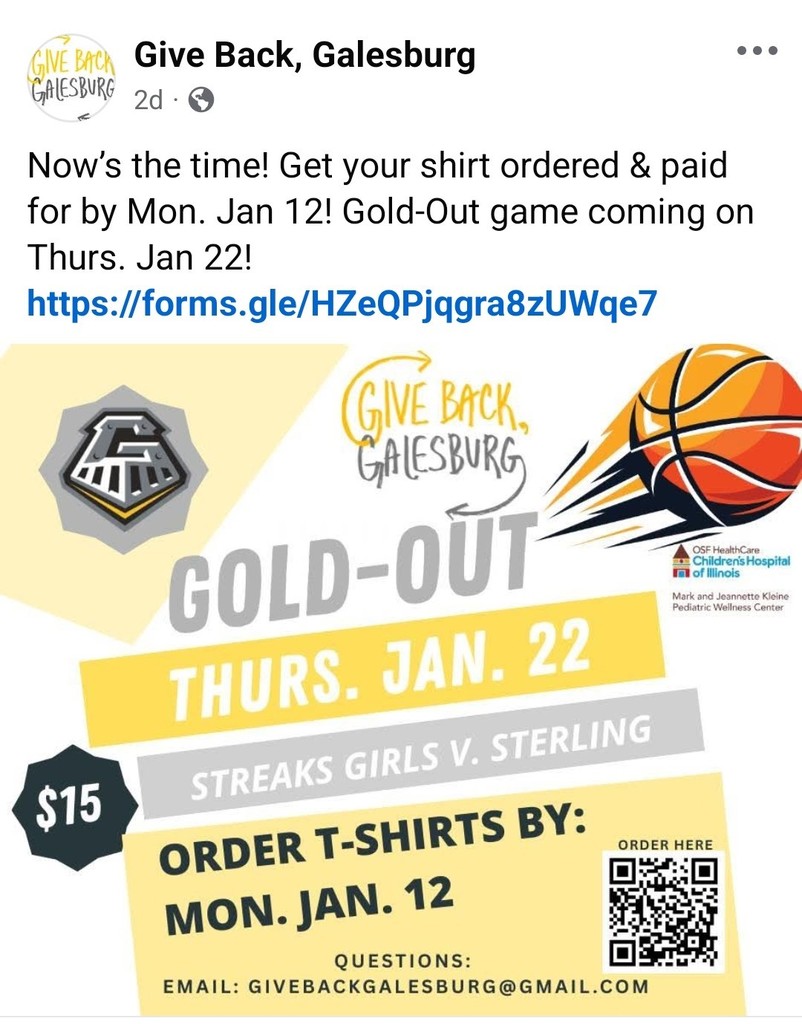 Gold Out Game FB post