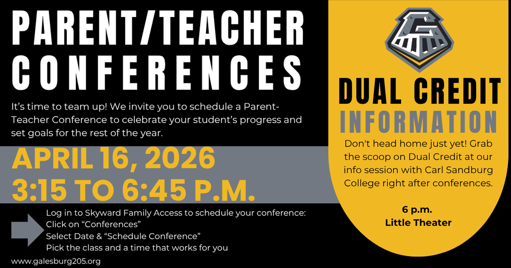 Parent/Teacher Conferences and Dual Credit Information Night 