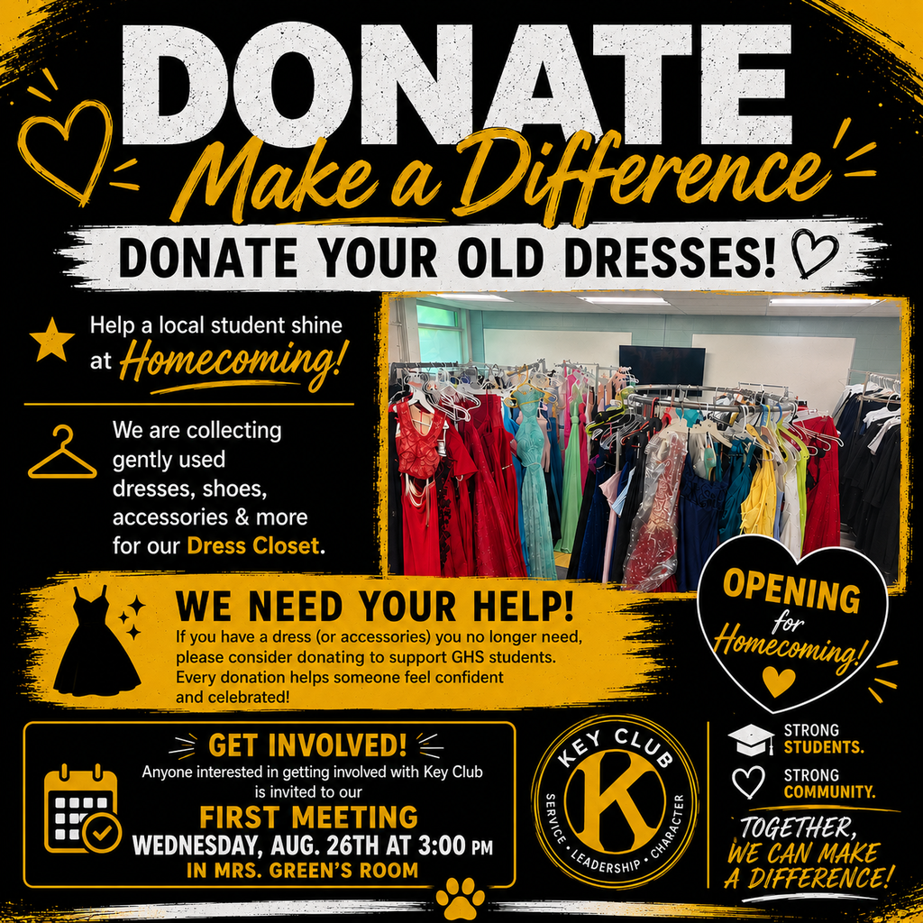 Key Club invites the community to donate dresses to their dress closet.