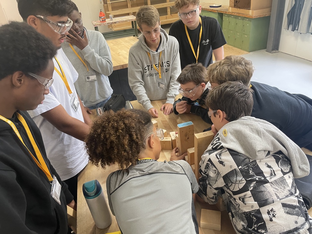 Students in industrial arts