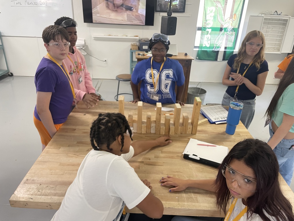 Students in industrial arts