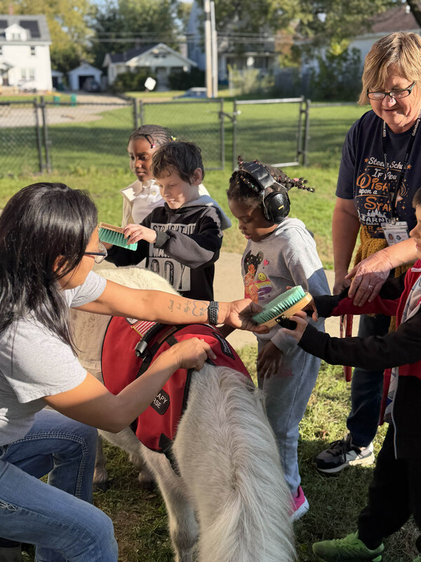 Miniature Horse, Student and Staff Member