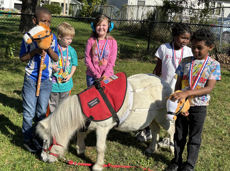 Miniature Horse, Student and Staff Member