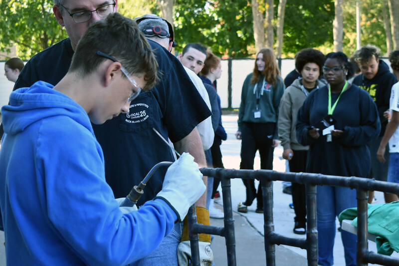Student at Manufacturing and Trades Showcase
