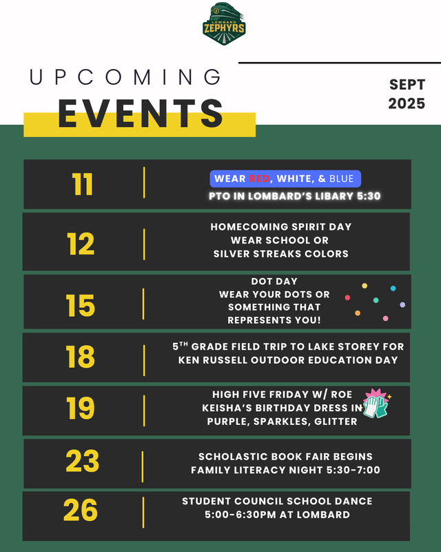 UPCOMING EVENTS