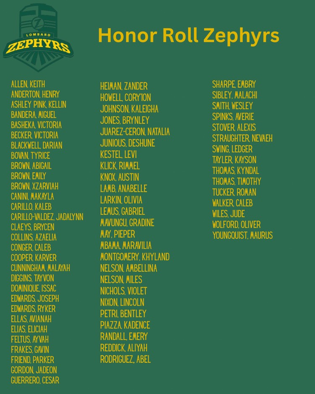 6th Grade Honor Roll