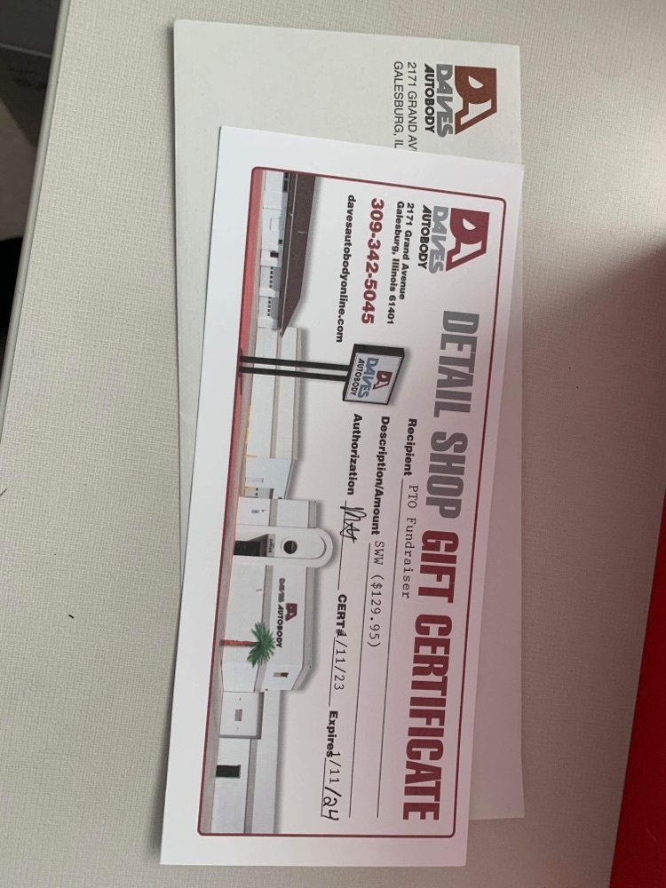 Silent Auction items at Bingo Night 2-2-23