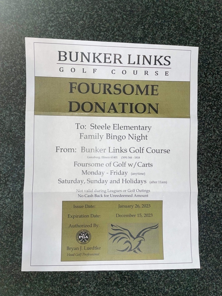 Silent Auction items at Bingo Night 2-2-23