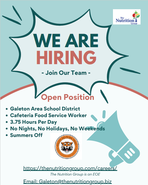 Cafeteria Open Position