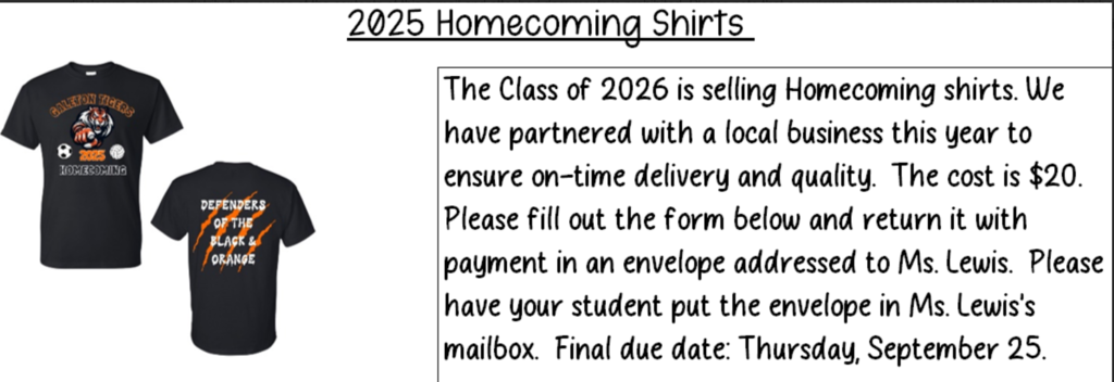 Homecoming shirts