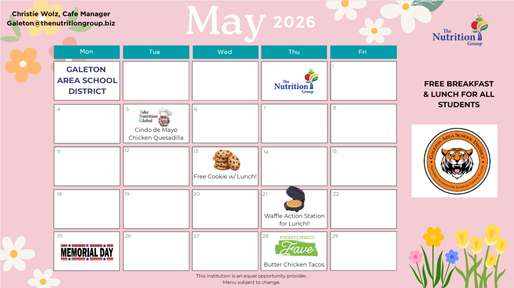 Cafeteria Events in May