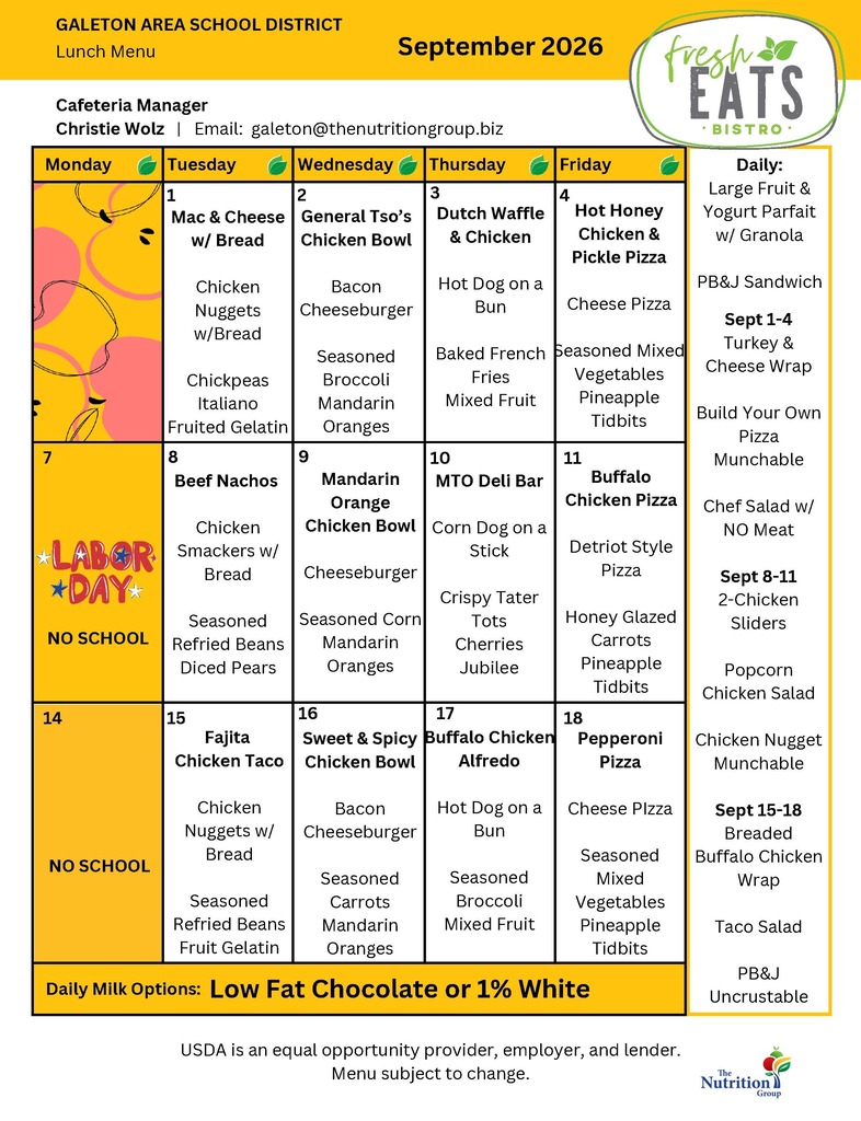 September Lunch Menu Pg 1