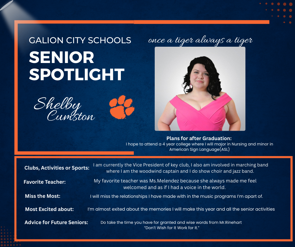 Senior Spotlight Cumston