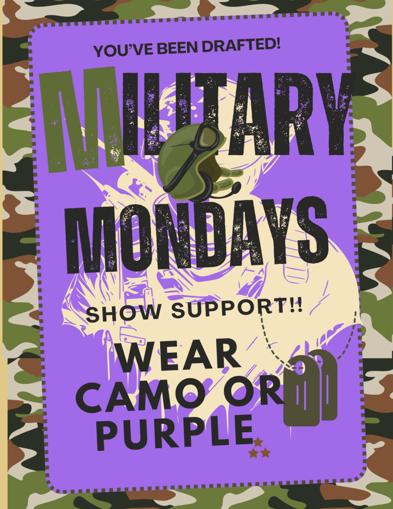 Camo or Purple support Military