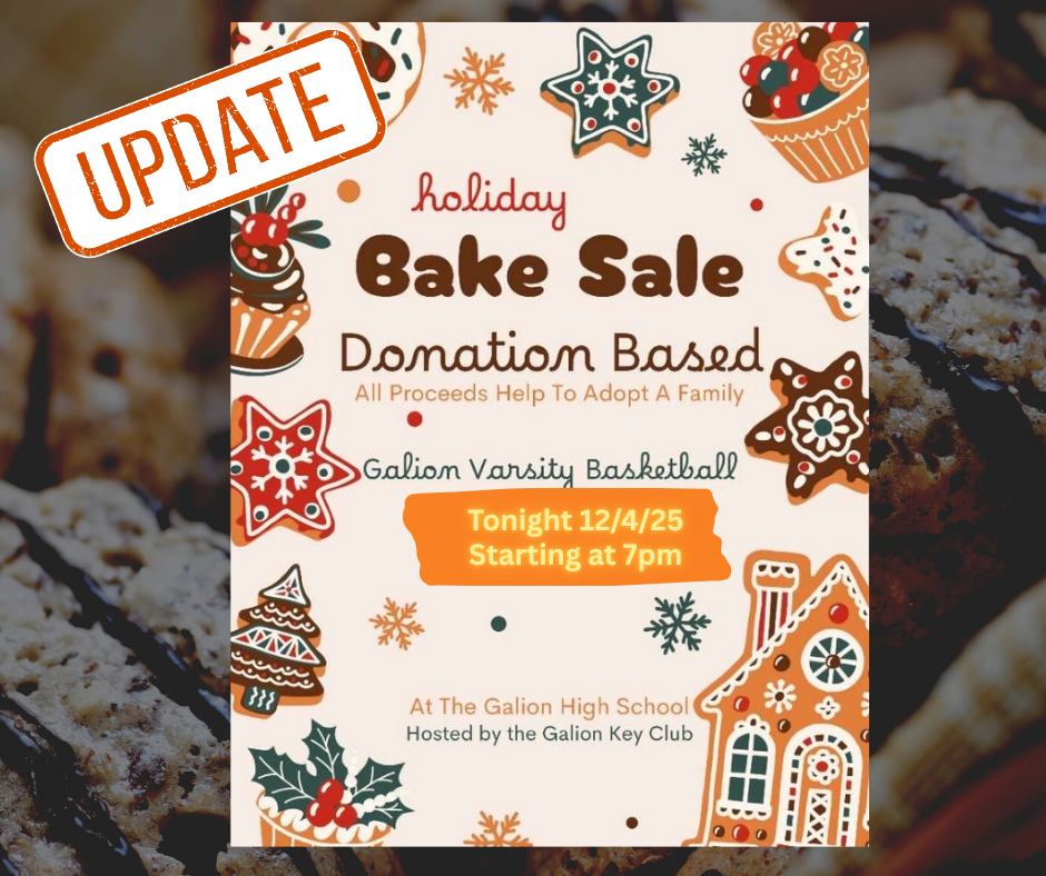 Update for BBB Bake Sale