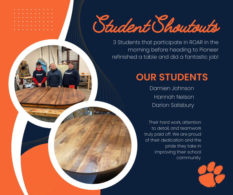 Student Shoutouts Bruce