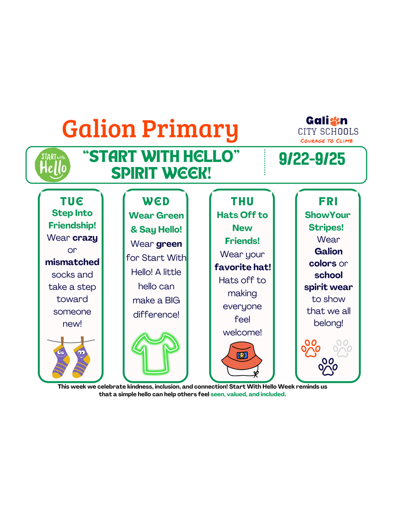 Spirit Week Primary