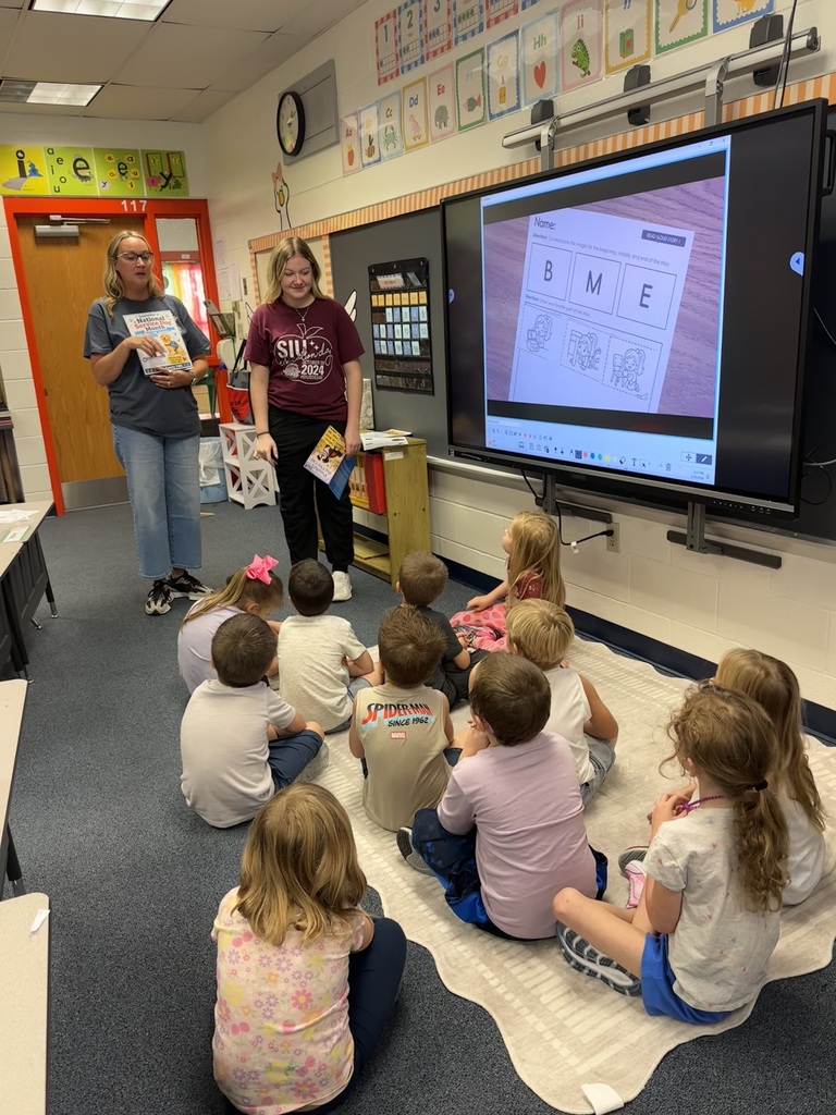 In recognition of National Service Dog Month, Mrs. Jackie Rexing, SEL Specialist and YWC advisor, and McKenna, a junior and YWC member, visited the Elementary classrooms to read to the students and teach them about service dogs. 🐾 Students learned how specially trained service dogs assist people with physical, medical, and emotional needs, helping them feel safer and live more independently. Thank you, McKenna, for helping us spread awareness! 💙