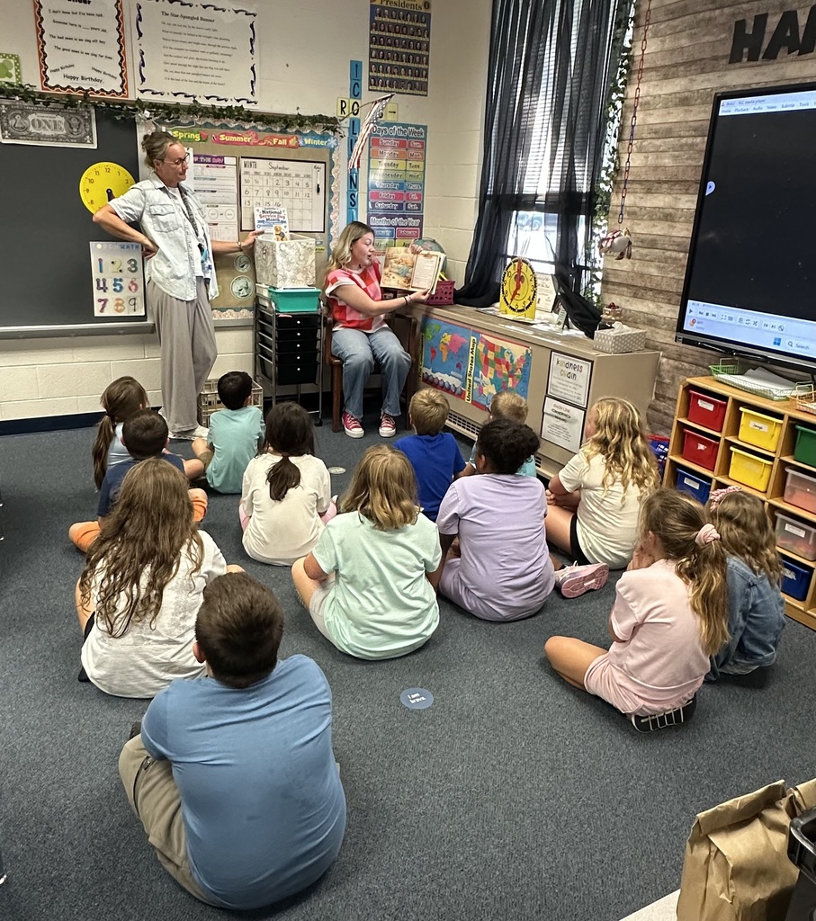 In recognition of National Service Dog Month, Mrs. Jackie Rexing, SEL Specialist and YWC advisor, and McKenna, a junior and YWC member, visited the Elementary classrooms to read to the students and teach them about service dogs. 🐾 Students learned how specially trained service dogs assist people with physical, medical, and emotional needs, helping them feel safer and live more independently. Thank you, McKenna, for helping us spread awareness! 💙