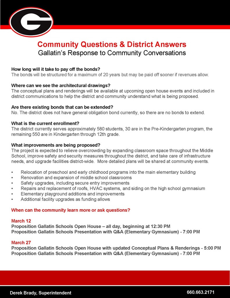 Proposition Gallatin Schools Q & A