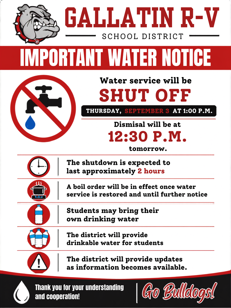 IMPORTANT WATER NOTICE