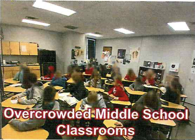 overcrowded middle school classrooms