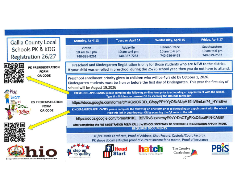 Preschool Registration