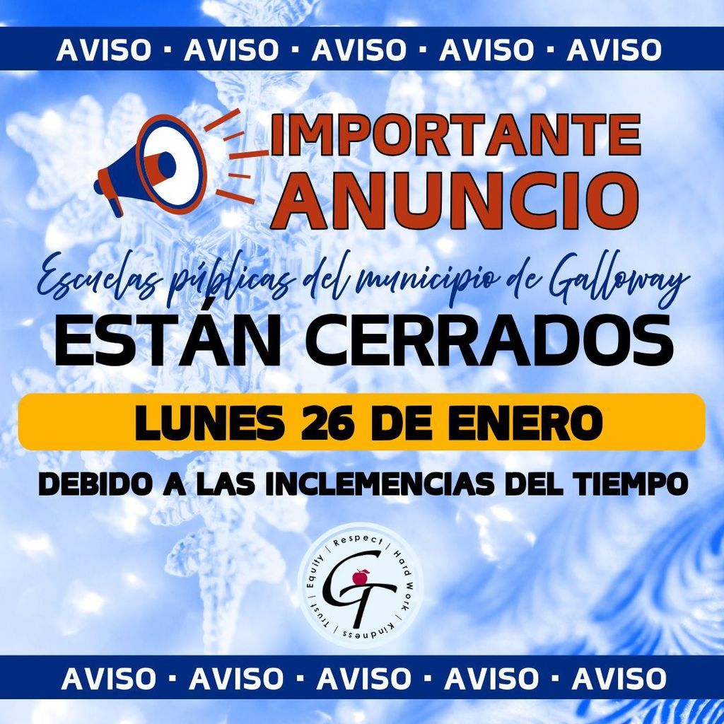 SCHOOLS CLOSED - Inclement Weather