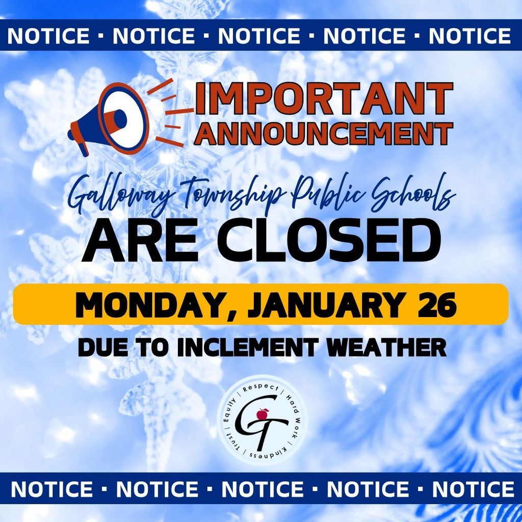 SCHOOLS CLOSED - Inclement Weather