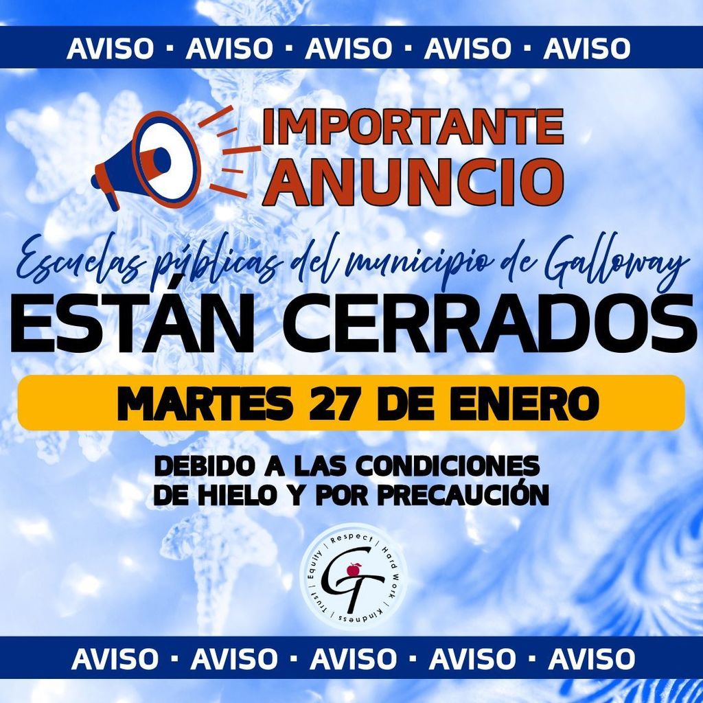 SCHOOLS CLOSED: Tuesday, Jan. 27