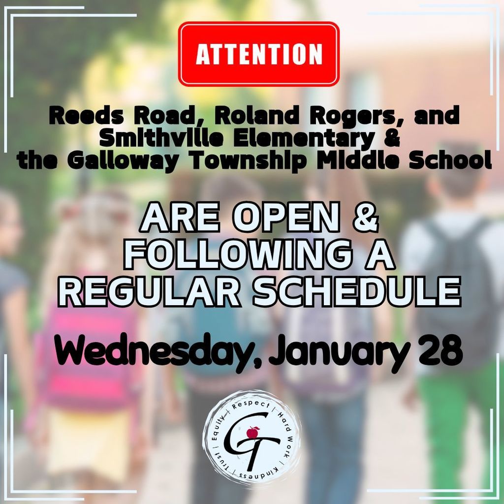 GTNJSchools OPEN 1/28/26