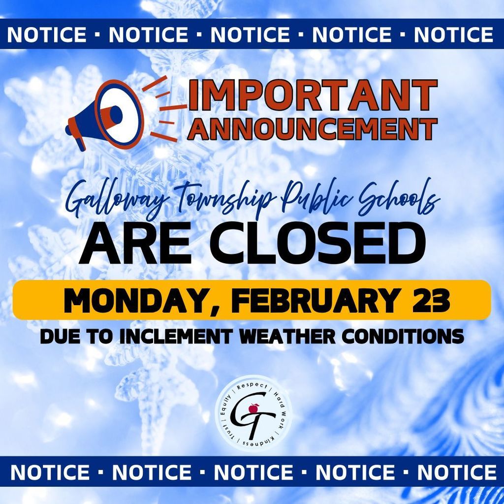 SCHOOLS CLOSED - Monday, February 23