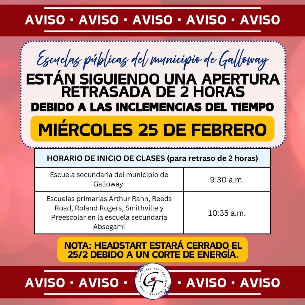 2HR DELAY on Wednesday, February 25, 2026