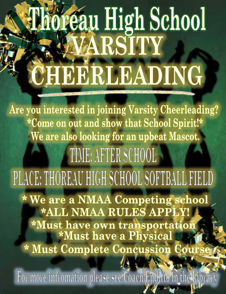 cheer team, gym bleacher green and white uniforms 