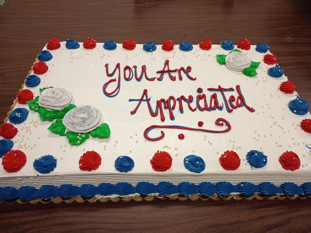 cake, red and blue