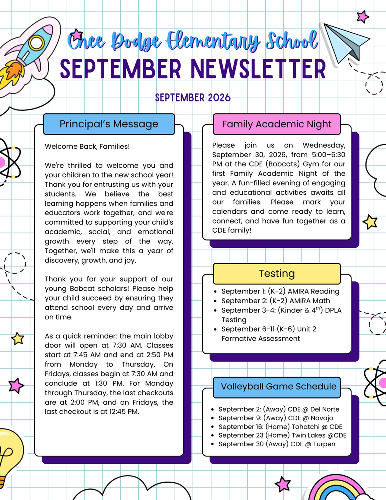 CDE September Newsletter