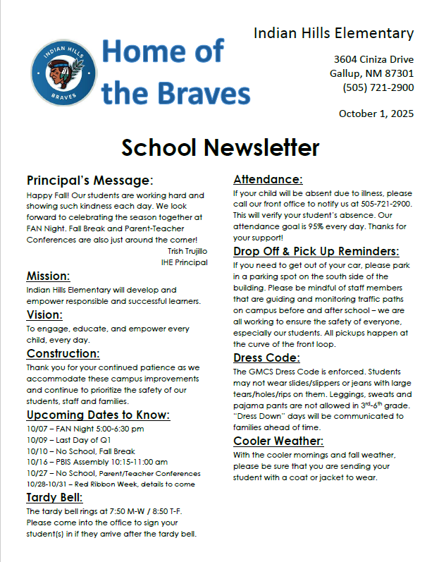 October Newsletter
